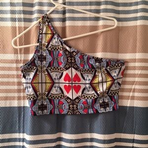 ONE SHOULDER CROP TOP